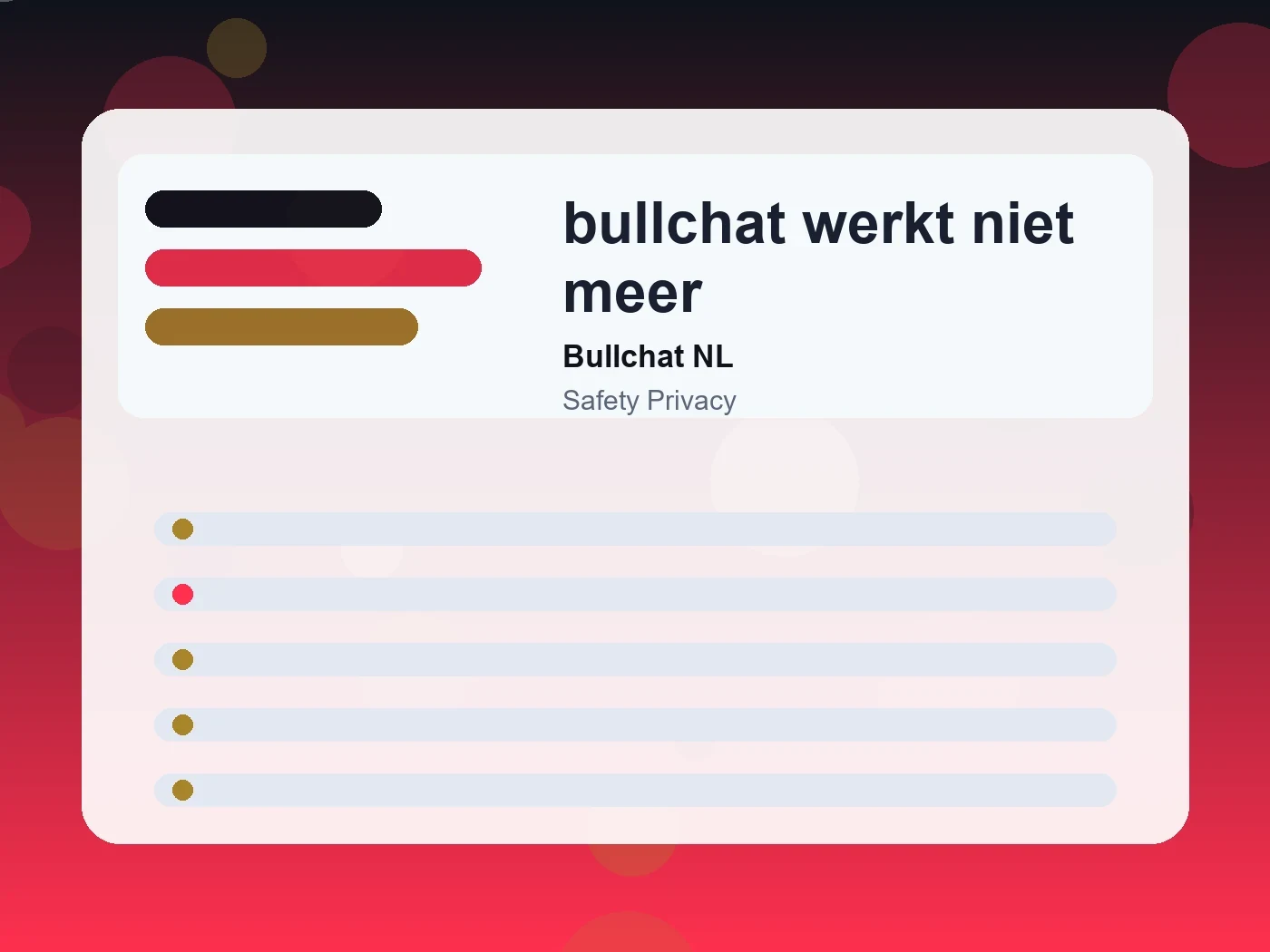 Bullchat NL bullchat werkt niet meer guide visual